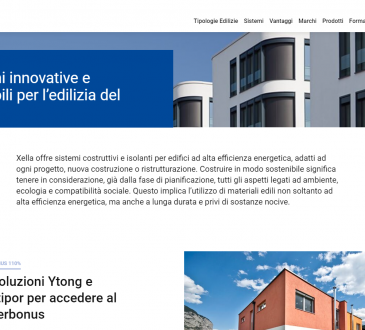 Xella Italia lancia il nuovo sito web