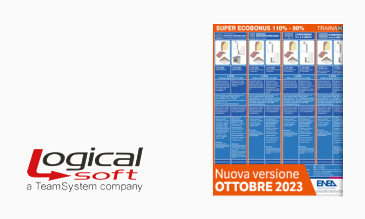 Dal 19 al 21 ottobre alla Fiera SAIE di Bari presso lo stand Logical Soft numerosi visitatori hanno potuto ritirare gratuitamente il maxi Poster ENEA sulle detrazioni fiscali degli edifici aggiornato a ottobre 2023.