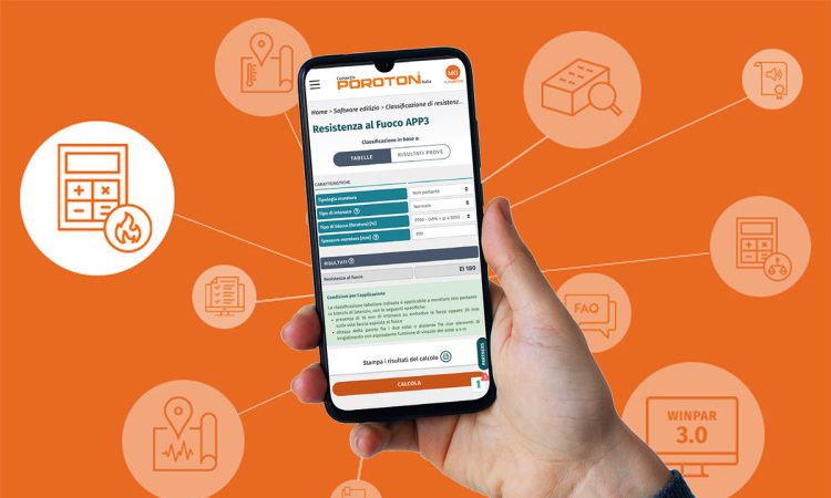 Nuovo applicativo POROTON® per determinare la classificazione di resistenza al fuoco della muratura