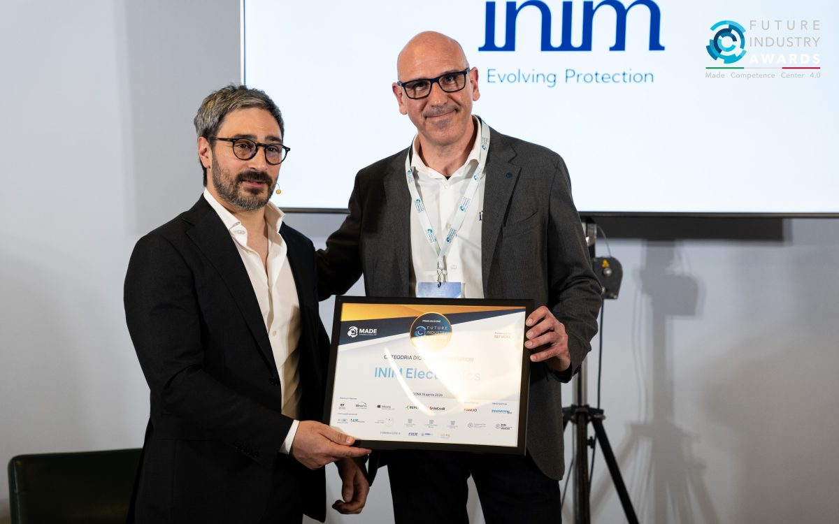 Inim premiata al MADE Future Industry Awards di Ancona come eccellenzadell’innovazione industriale italiana