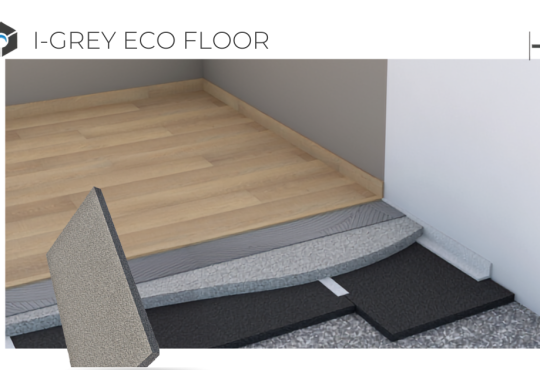 IGREY ECO FLOOR: isolamento termoacustico per sotto massetti in EPST grafite